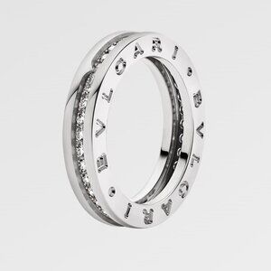 Bulgari B.zero1 Ring (White gold band, pave diamonds)